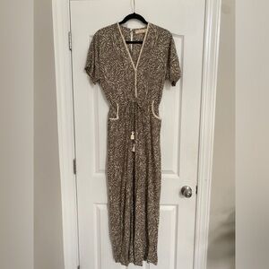 BEACHGOLD | Beachgold Bali Katia Jen Jumpsuit Brown and Cream Jumpsuit